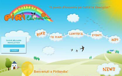 sito web della Ludoteca Pirilandia - home page